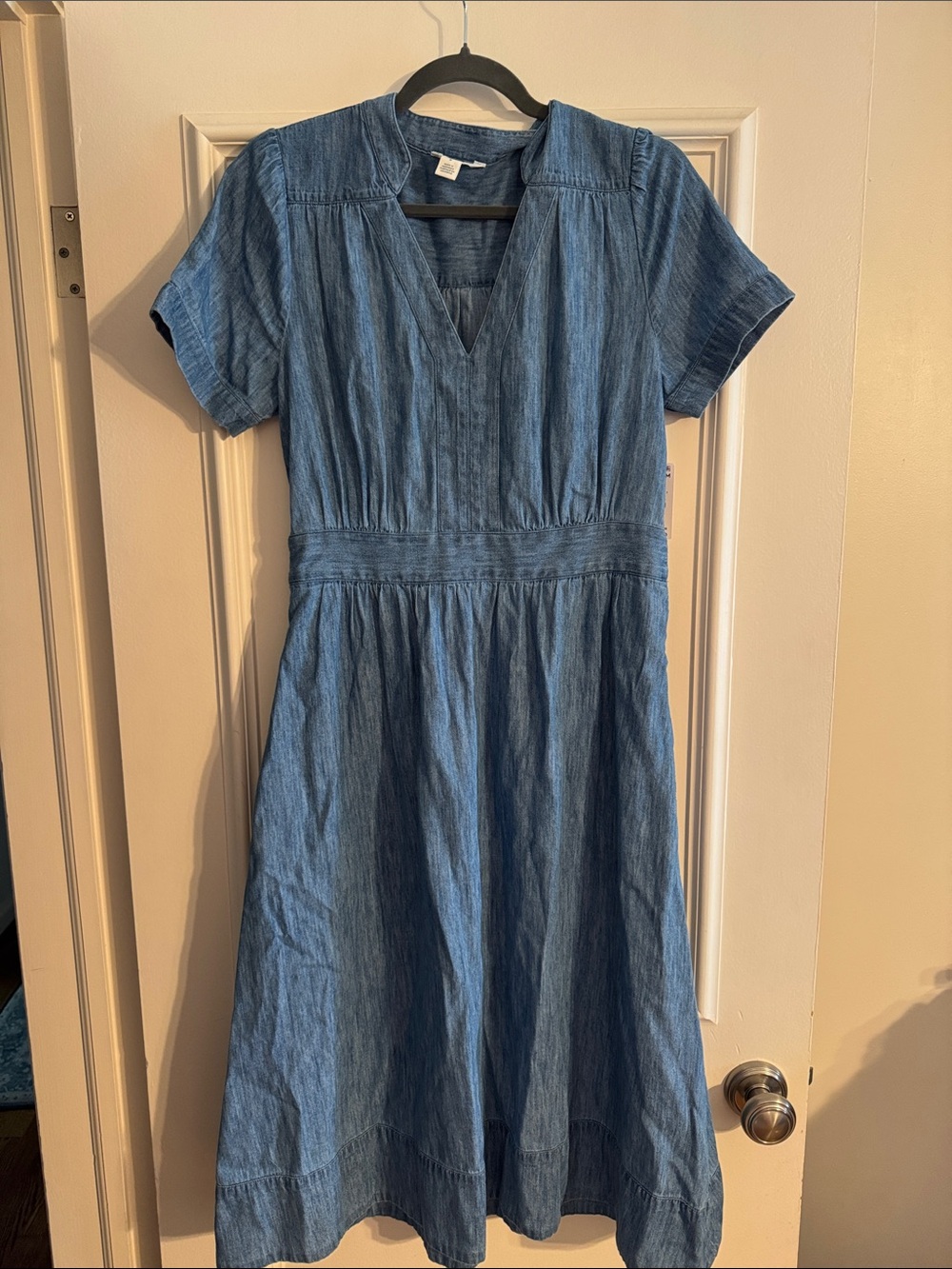 Caslon Denim-Style Midi Dress in Blue
